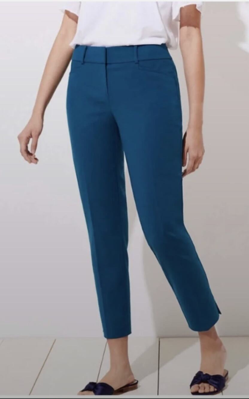 LOFT Marisa Riviera Pant Blue/Teal/Turquoise Size 2P